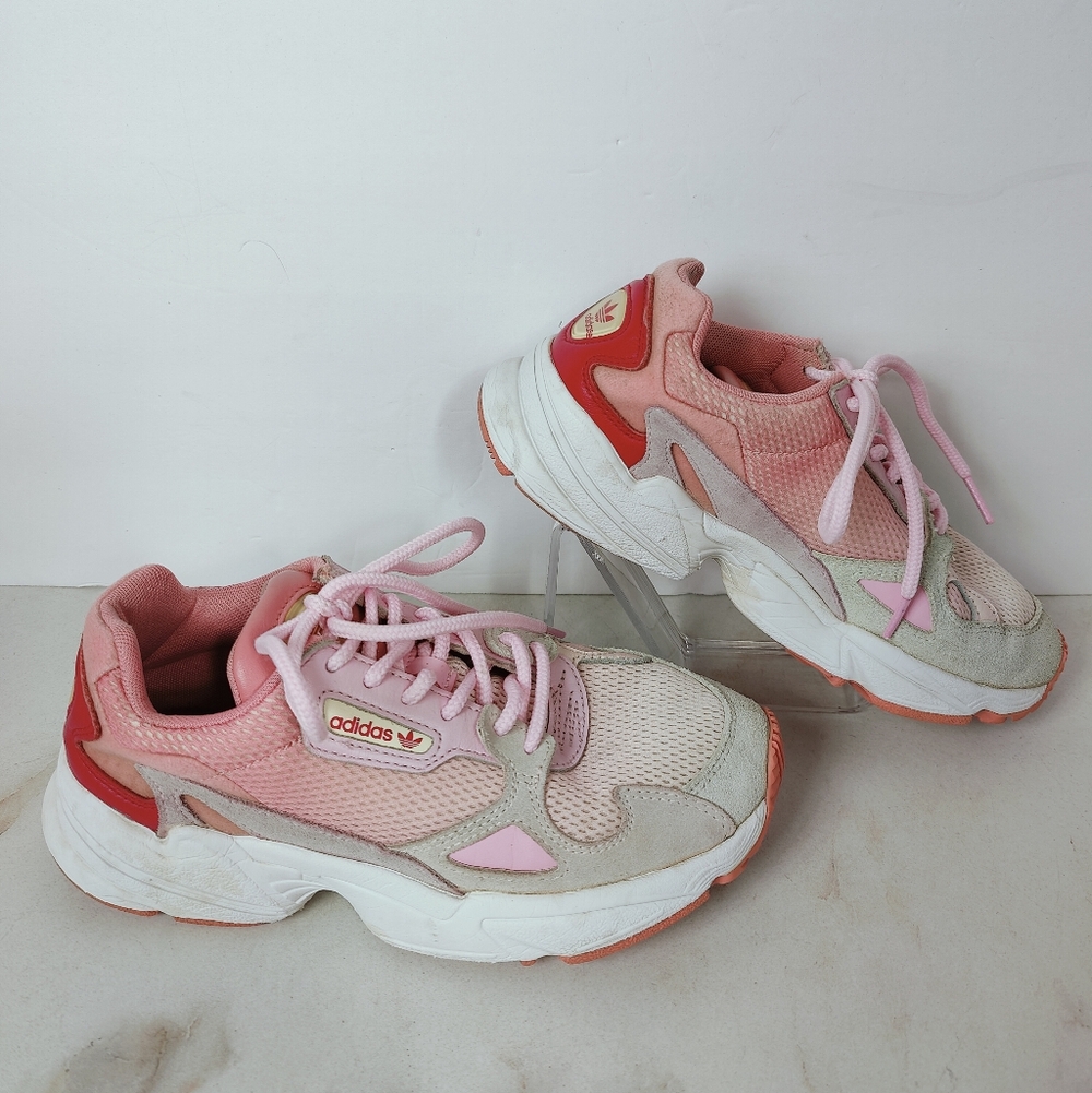 Adidas Women's Falcon True Pink Chunky Sneakers Tennis Shoes, Sz 6